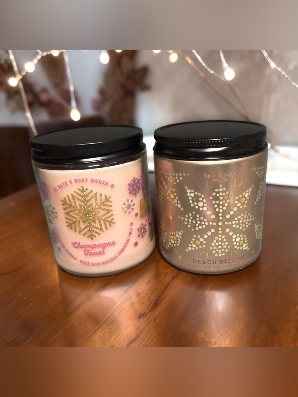 🩷♥️B2G1 FREE♥️BBW♥️Champagne Toast & Peach Bellini Single Wick Candle Duo/NWT